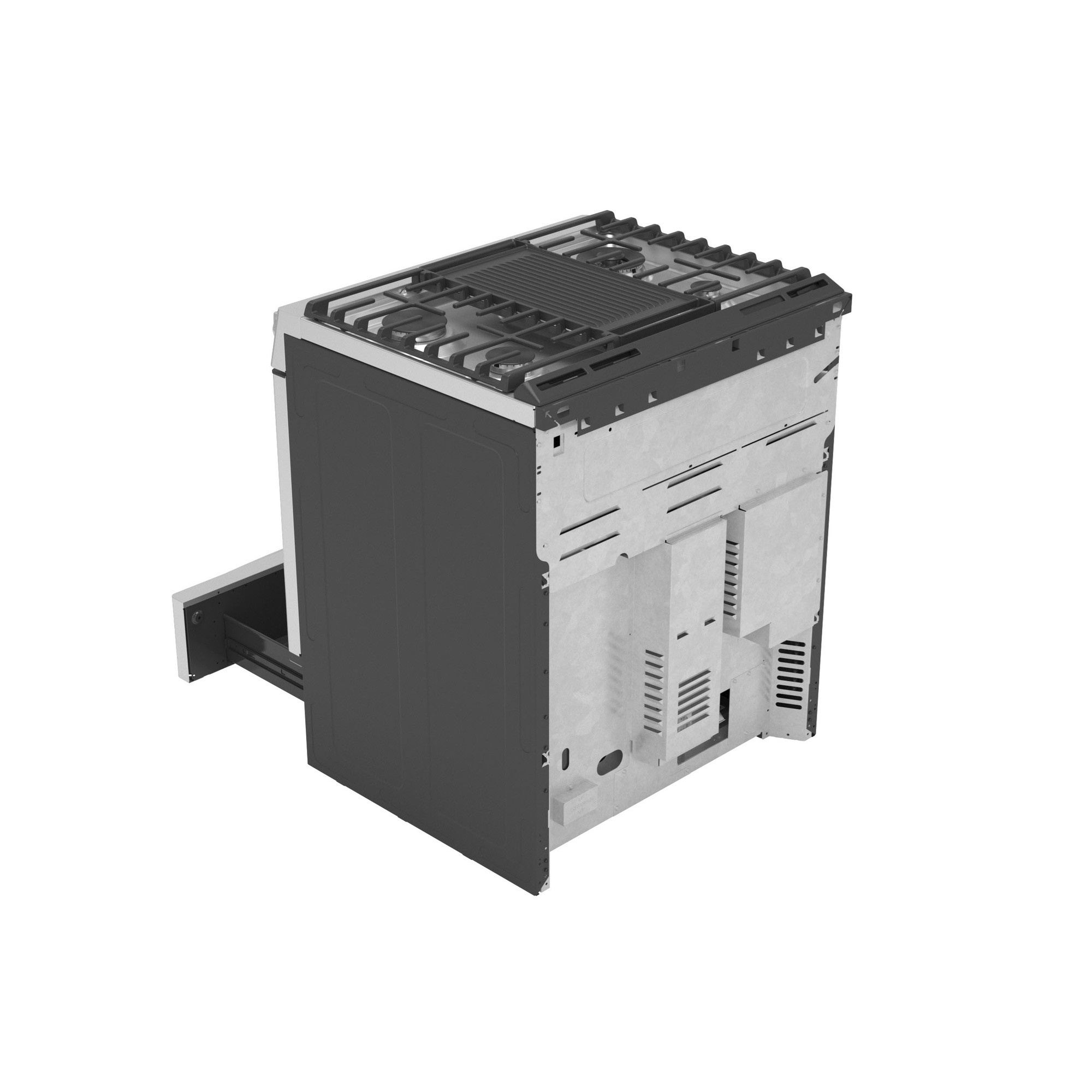 GE Profile™ 30" Smart Dual Fuel Slide-In Front-Control Fingerprint Resistant Range P2S930YPFS
