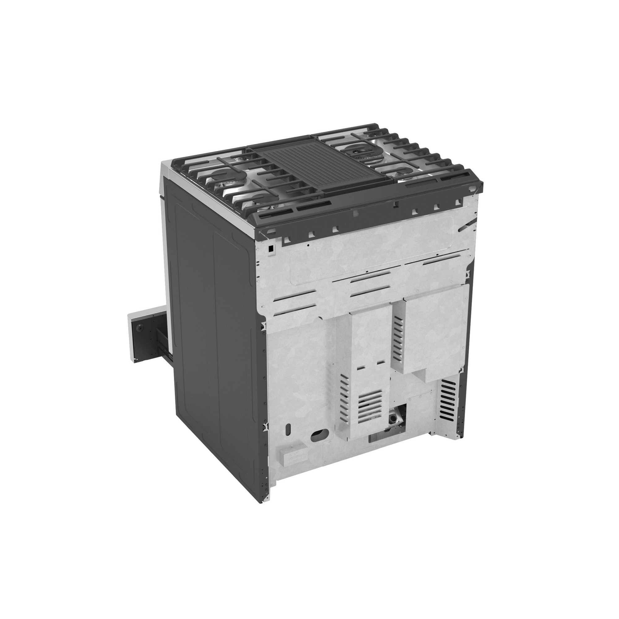 GE Profile™ 30" Smart Dual Fuel Slide-In Front-Control Fingerprint Resistant Range P2S930YPFS