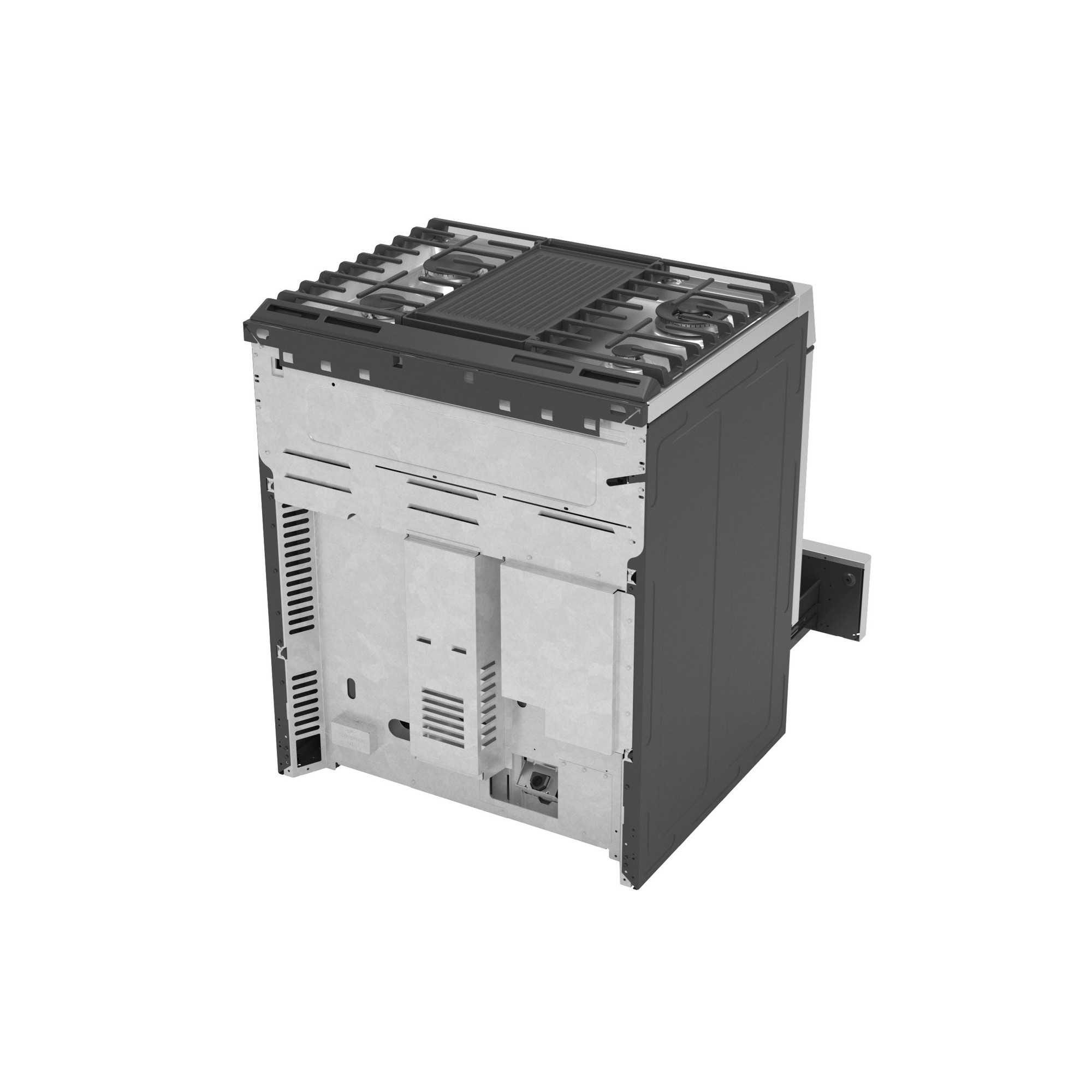 GE Profile™ 30" Smart Dual Fuel Slide-In Front-Control Fingerprint Resistant Range P2S930YPFS