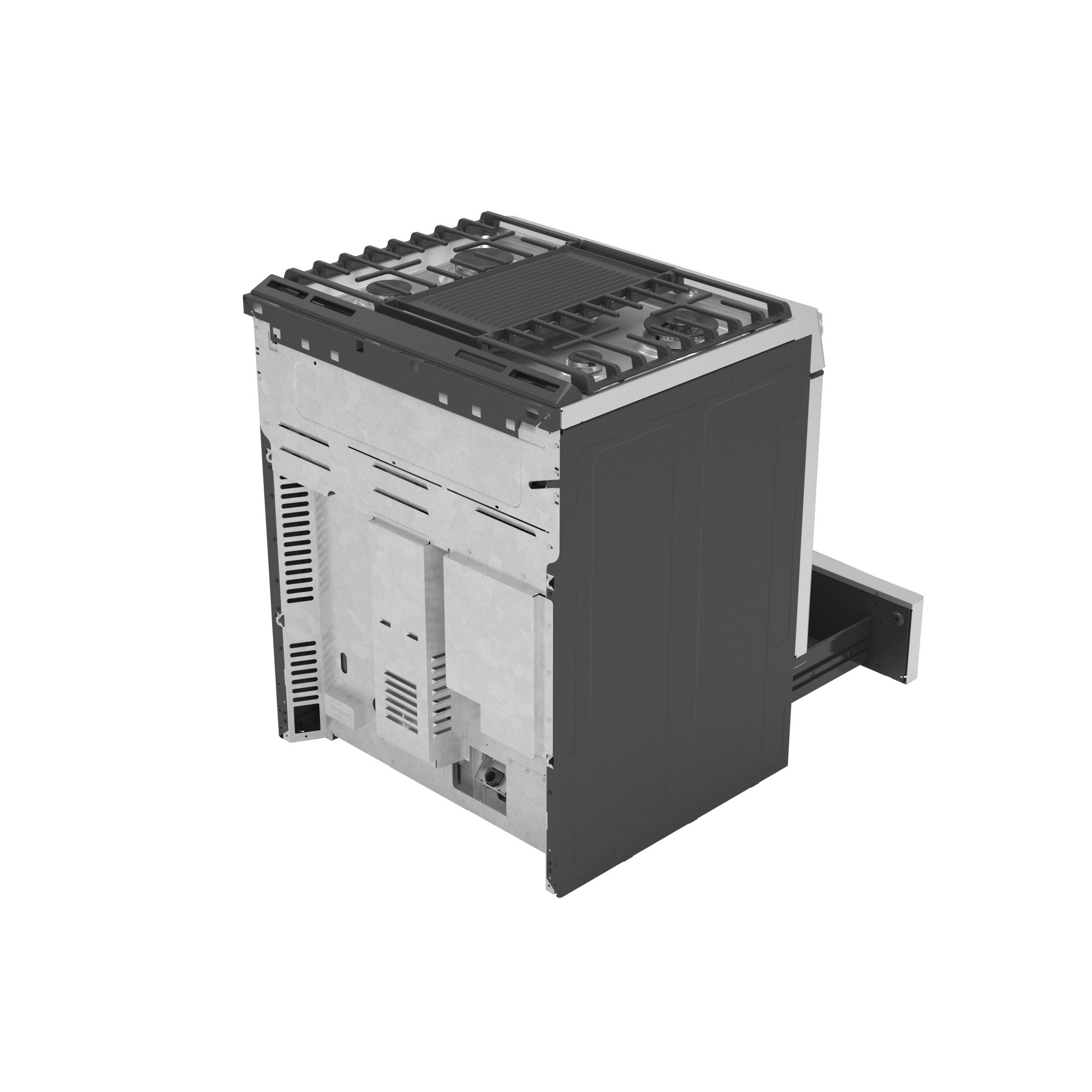 GE Profile™ 30" Smart Dual Fuel Slide-In Front-Control Fingerprint Resistant Range P2S930YPFS