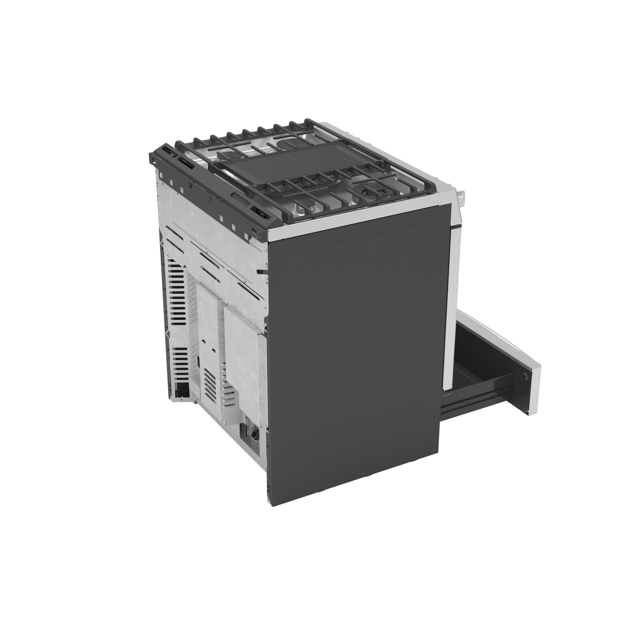 GE Profile™ 30" Smart Dual Fuel Slide-In Front-Control Fingerprint Resistant Range P2S930YPFS