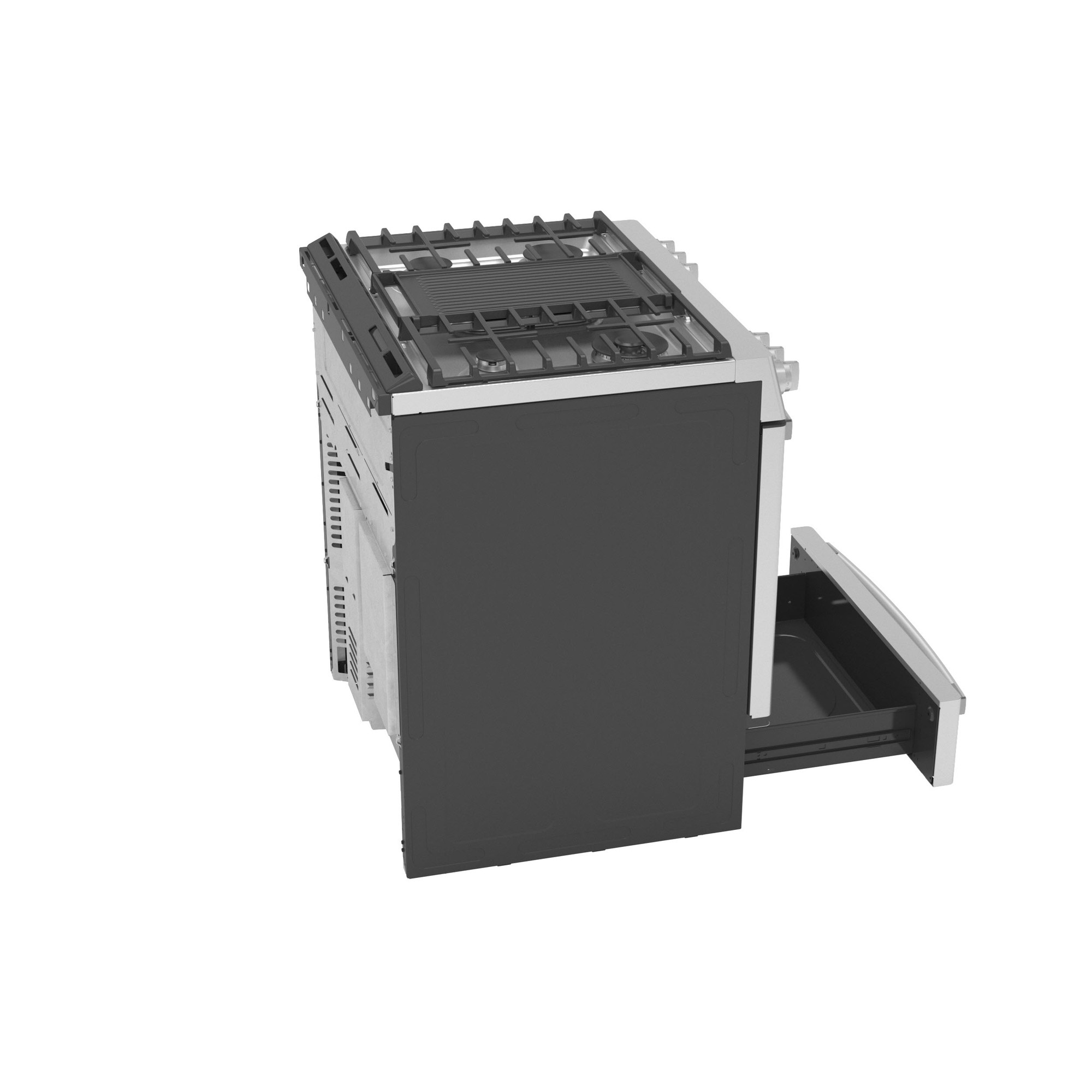 GE Profile™ 30" Smart Dual Fuel Slide-In Front-Control Fingerprint Resistant Range P2S930YPFS