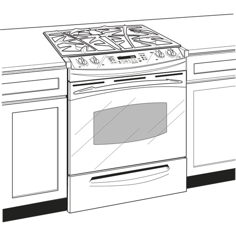 30" Dual Fuel Slide-In Range P2S975DEPBB, product image 2 of 3