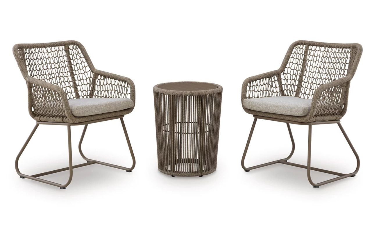 Monach Heights Outdoor Table and 2 Chairs In Beige P321050
