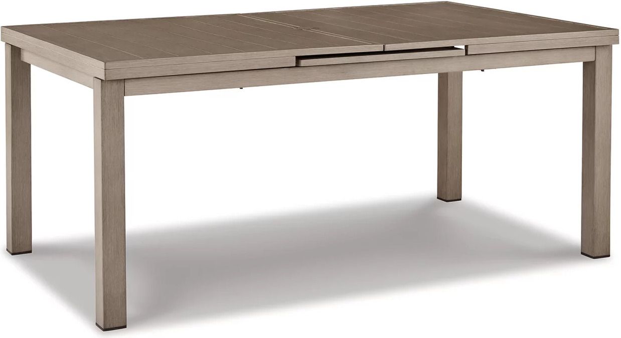 Beach Front Beige Rectangular Extendable Dining Room Table P323635