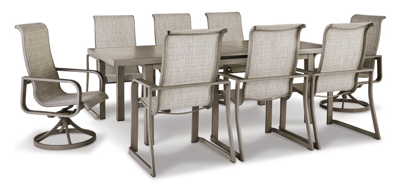 Beach Front Beige Rectangular Extendable Dining Room Table P323635