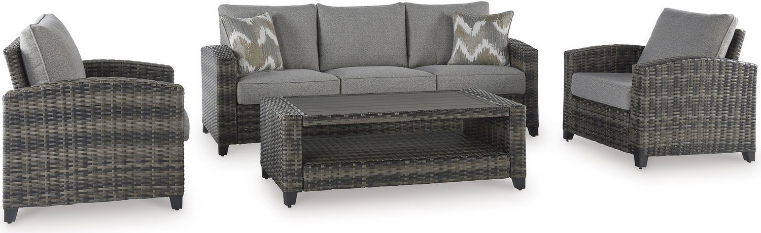 Oasis Court Gray Outdoor Set P335081