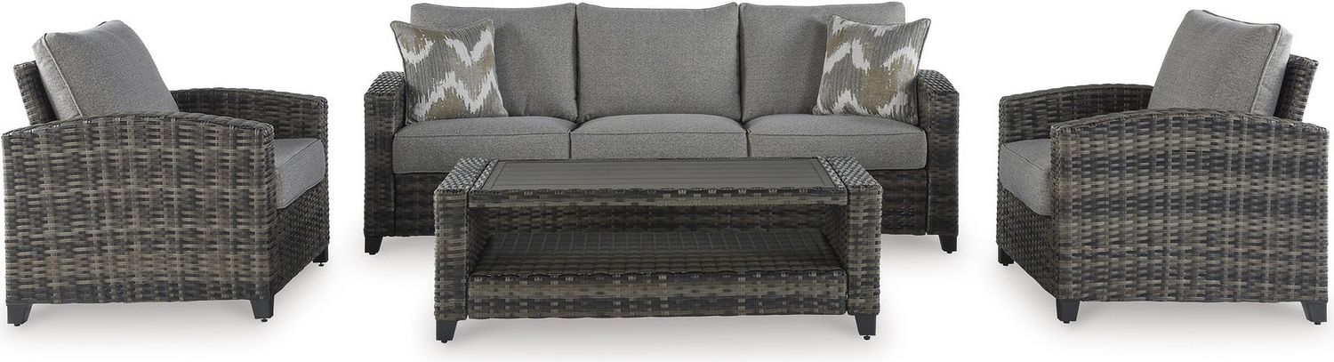 Oasis Court Gray Outdoor Set P335081
