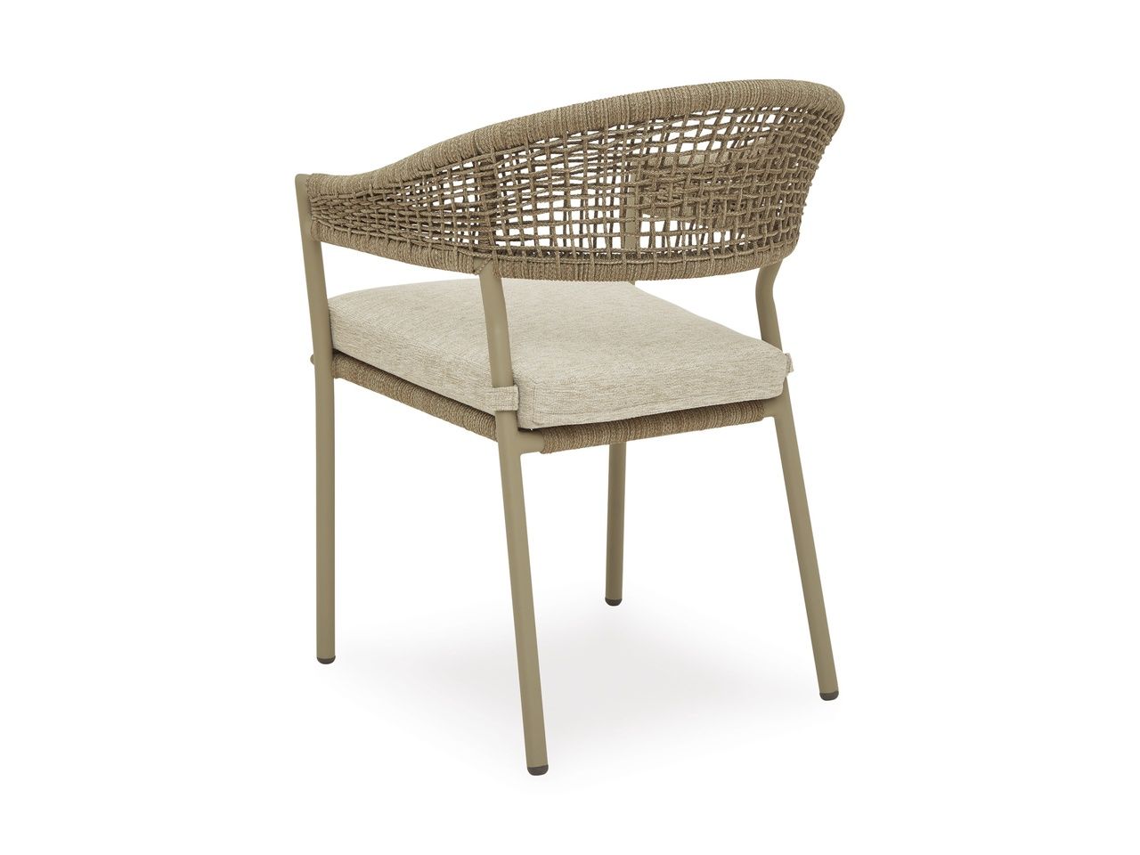 Ocean Park Outdoor Arm Chair with Cushion Set of 4 In Beige P373601A