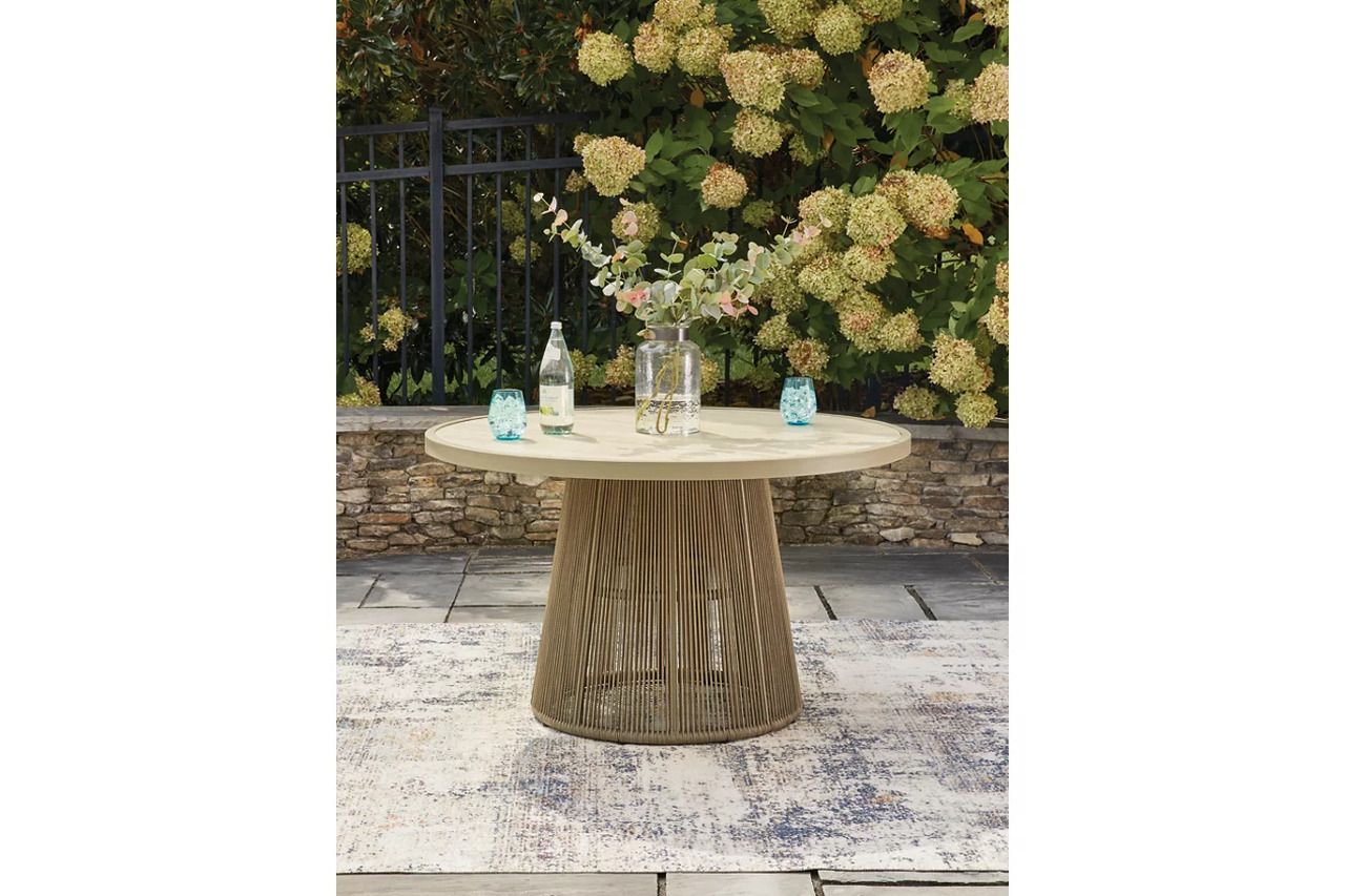 Ocean Park Outdoor Dining Table In Beige P373P2