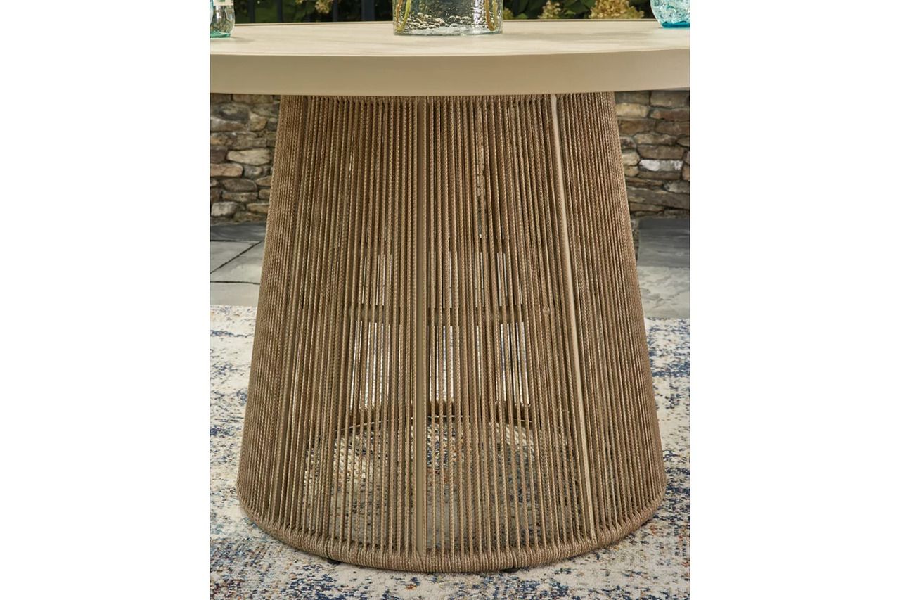 Ocean Park Outdoor Dining Table In Beige P373P2