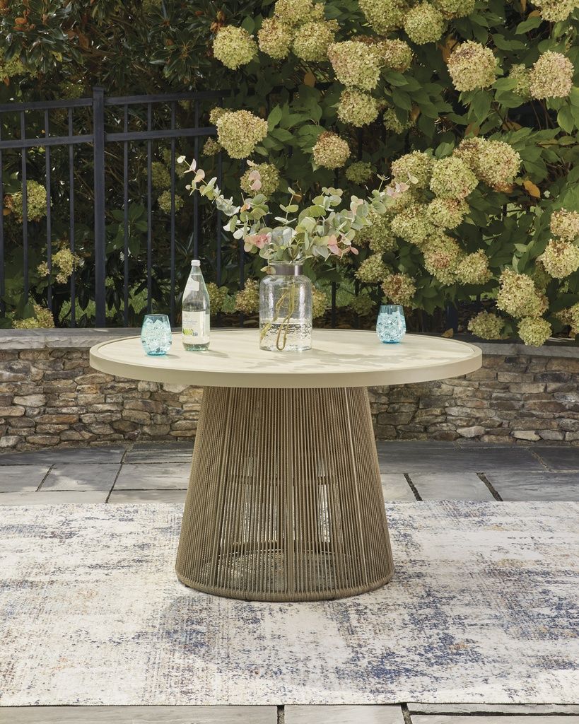 Ocean Park Outdoor Dining Table In Beige P373P2