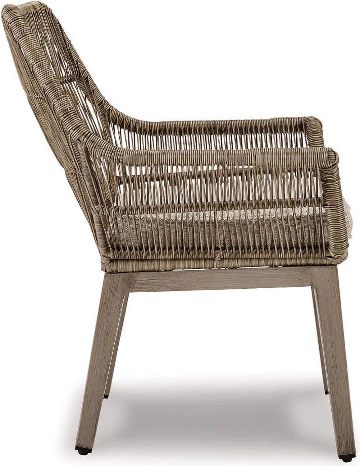 Beach Front Beige Arm Chair With Cushion Set Of 2 P399601A