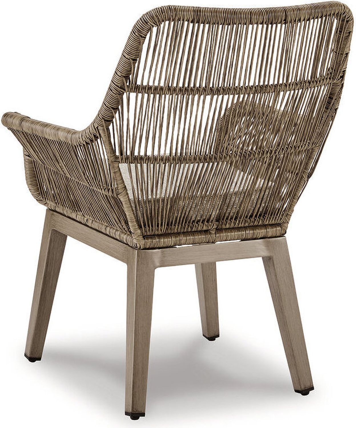 Beach Front Beige Arm Chair With Cushion Set Of 2 P399601A