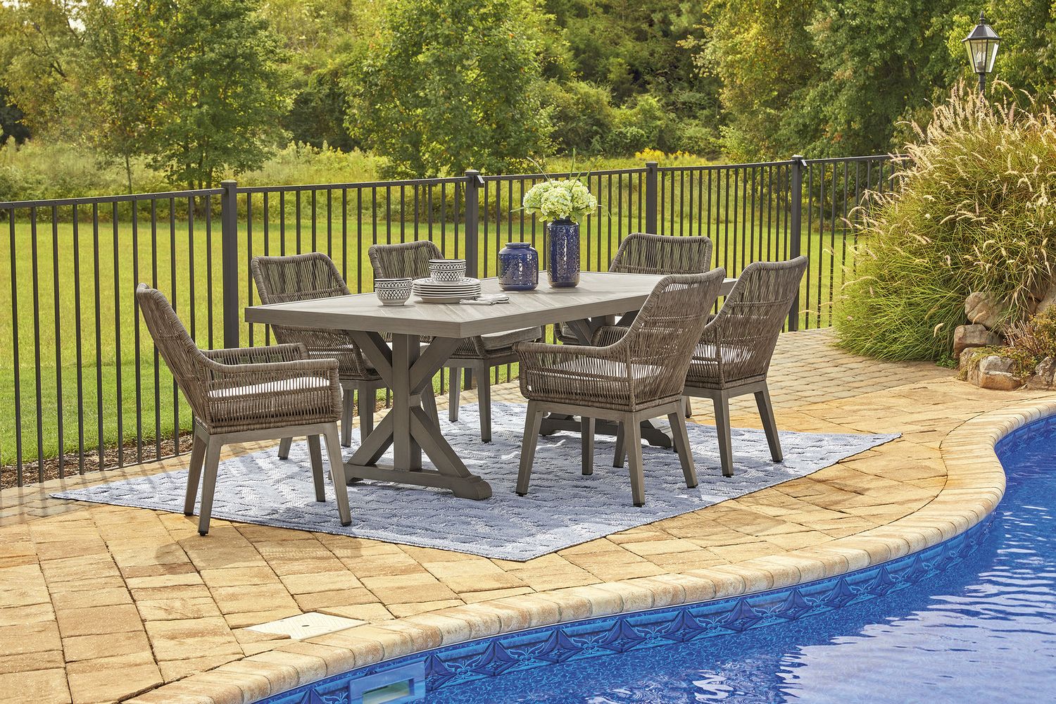 Beach Front Beige Arm Chair With Cushion Set Of 2 P399601A