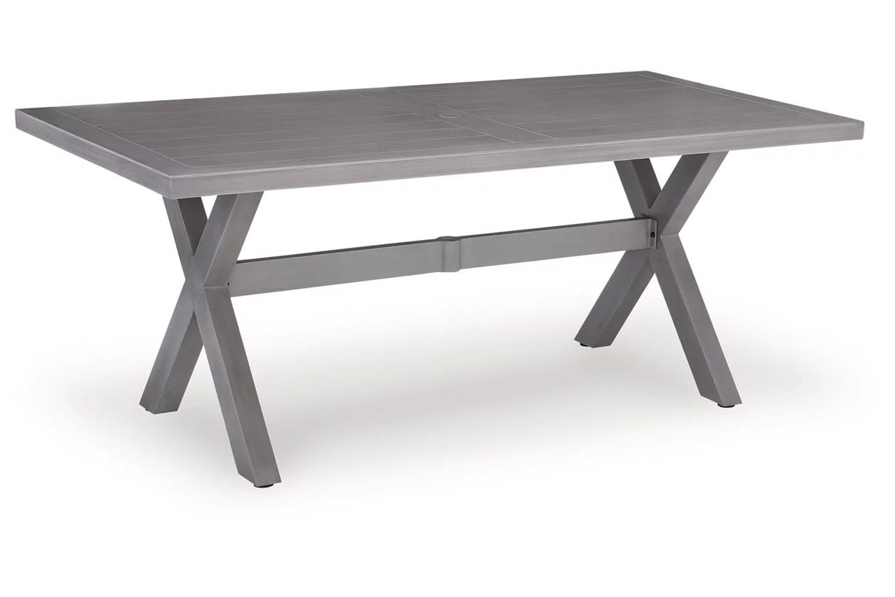 Dillon Beach Rectangular Outdoor Dining Table In Gray P418625