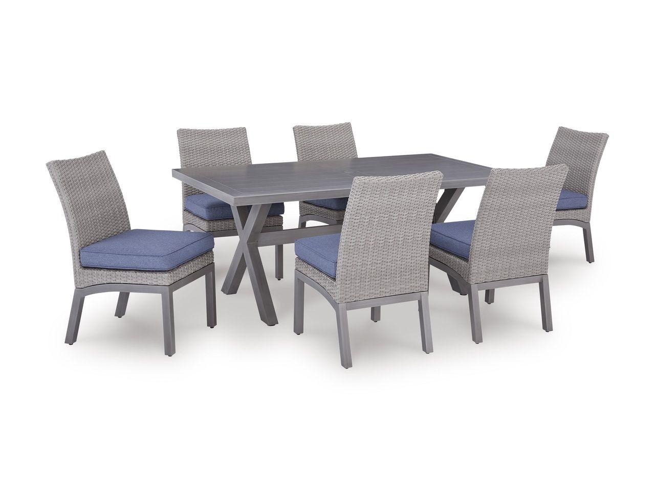 Dillon Beach Rectangular Outdoor Dining Table In Gray P418625