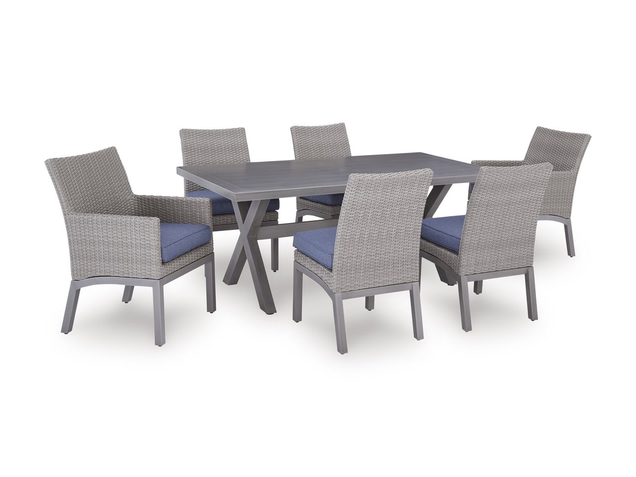 Dillon Beach Rectangular Outdoor Dining Table In Gray P418625