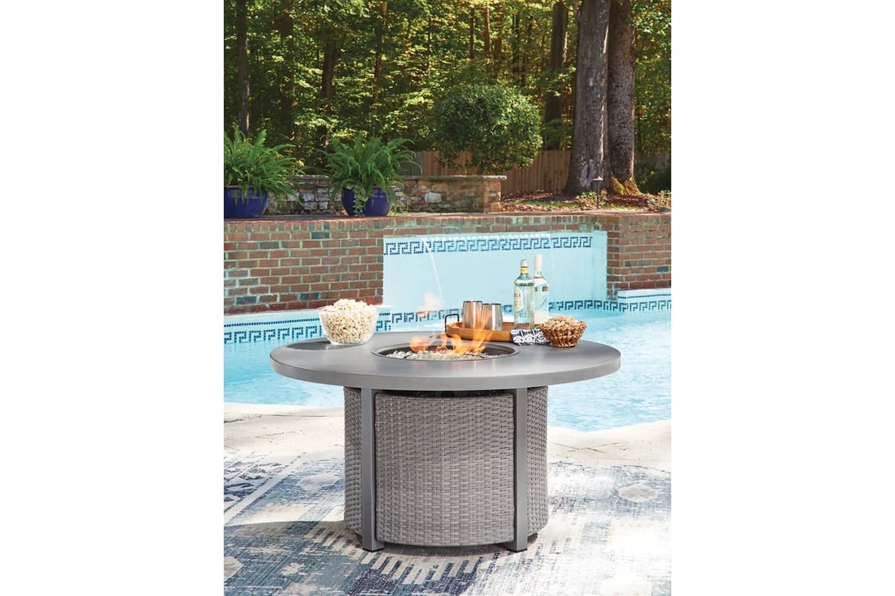 Dillon Beach Outdoor Fire Pit Table In Gray P418776