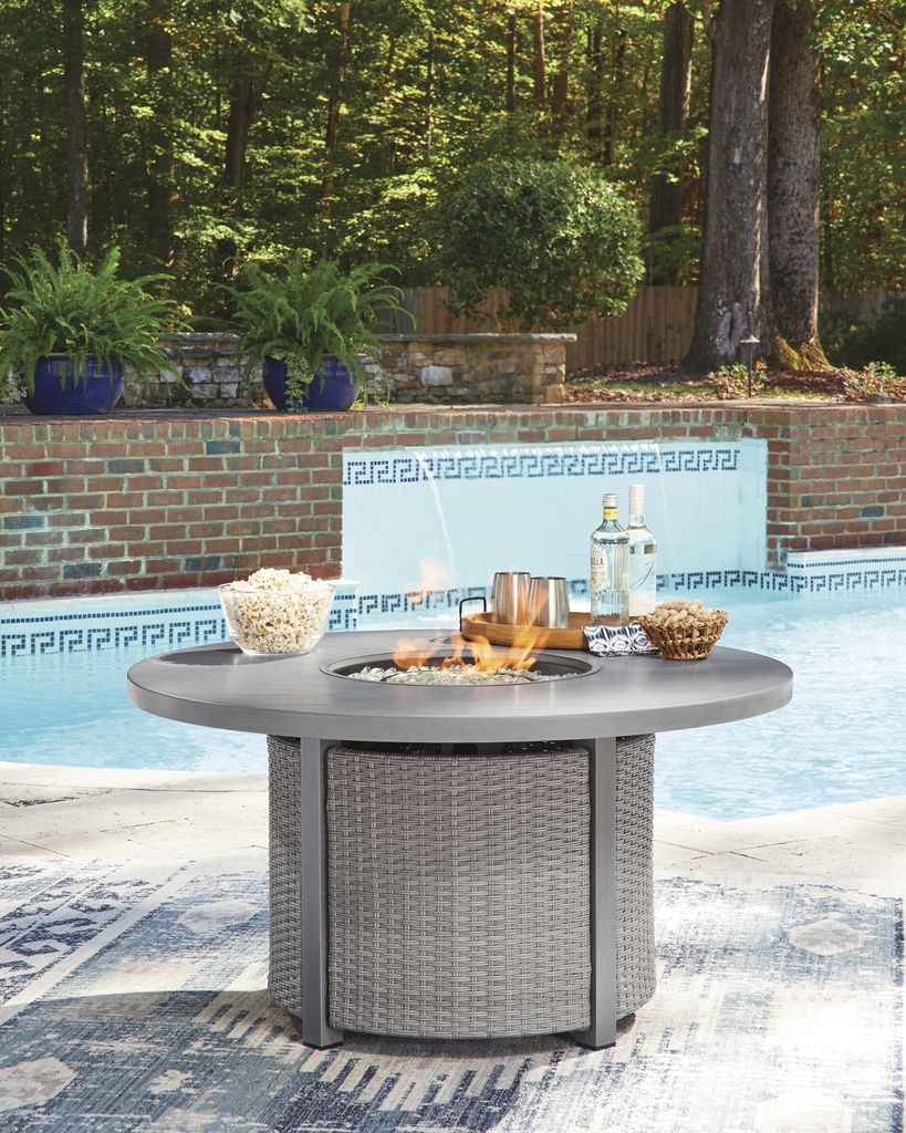Dillon Beach Outdoor Fire Pit Table In Gray P418776
