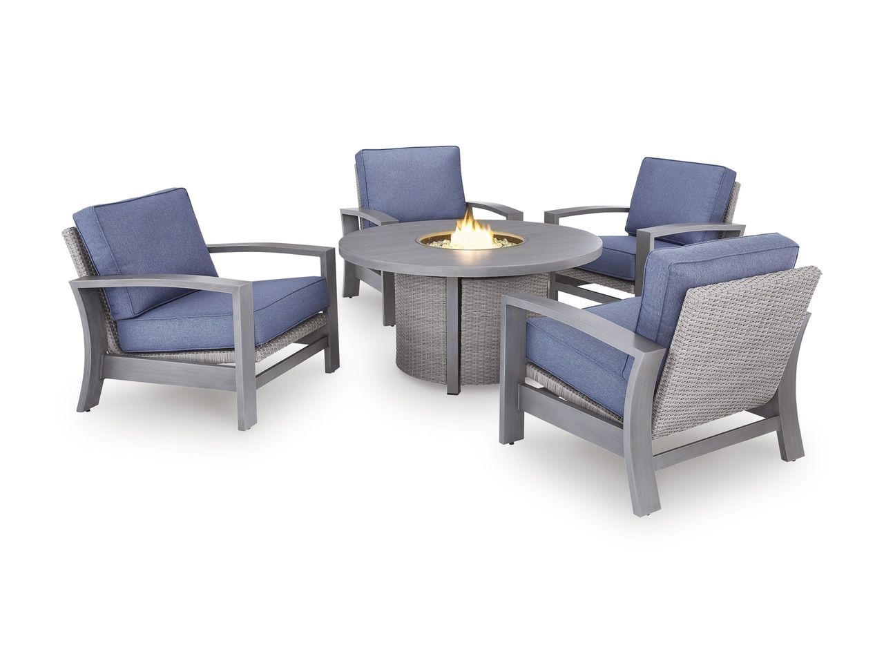 Dillon Beach Outdoor Fire Pit Table In Gray P418776