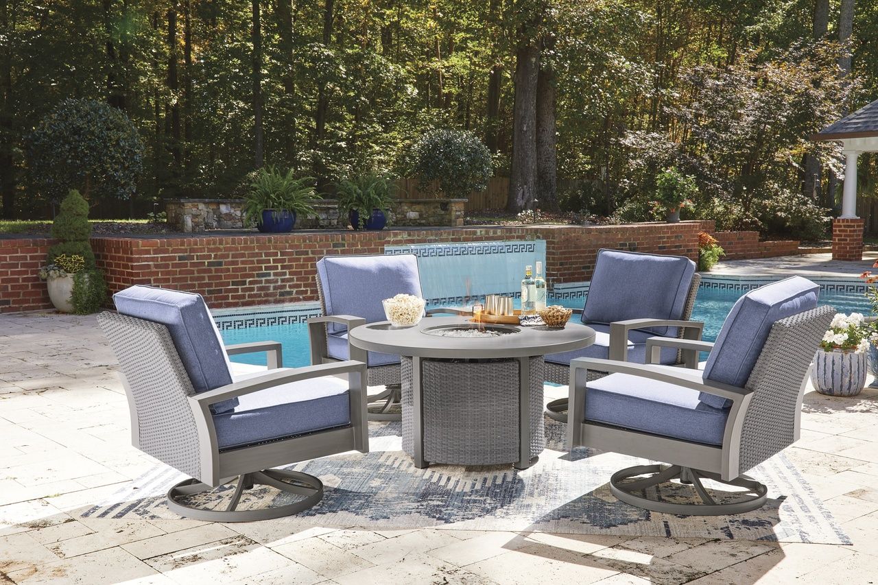 Dillon Beach Outdoor Fire Pit Table In Gray P418776