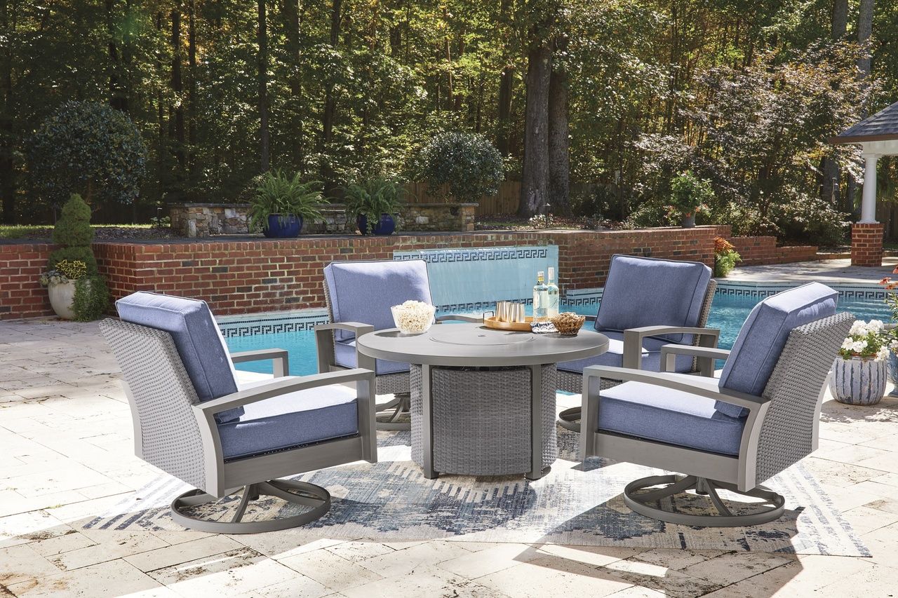 Dillon Beach Outdoor Fire Pit Table In Gray P418776