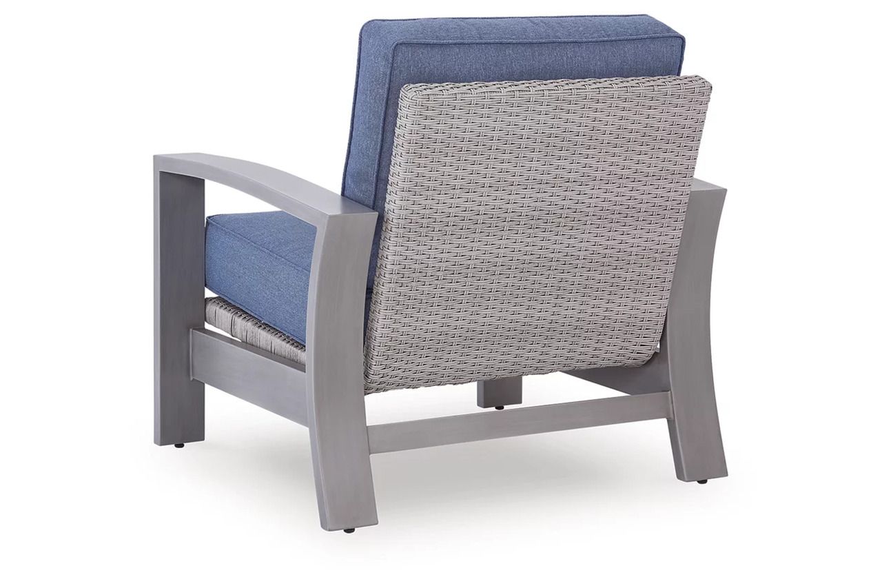 Dillon Beach Outdoor Spring Lounge Chair In Gray and Blue P418820