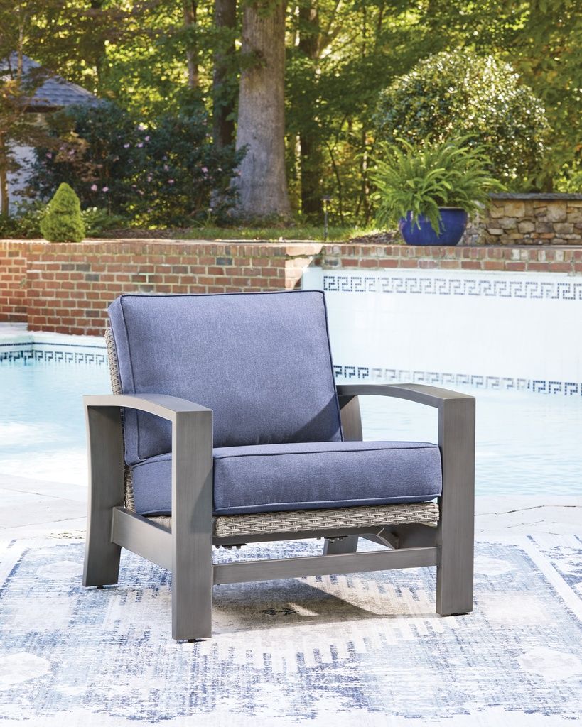 Dillon Beach Outdoor Spring Lounge Chair In Gray and Blue P418820