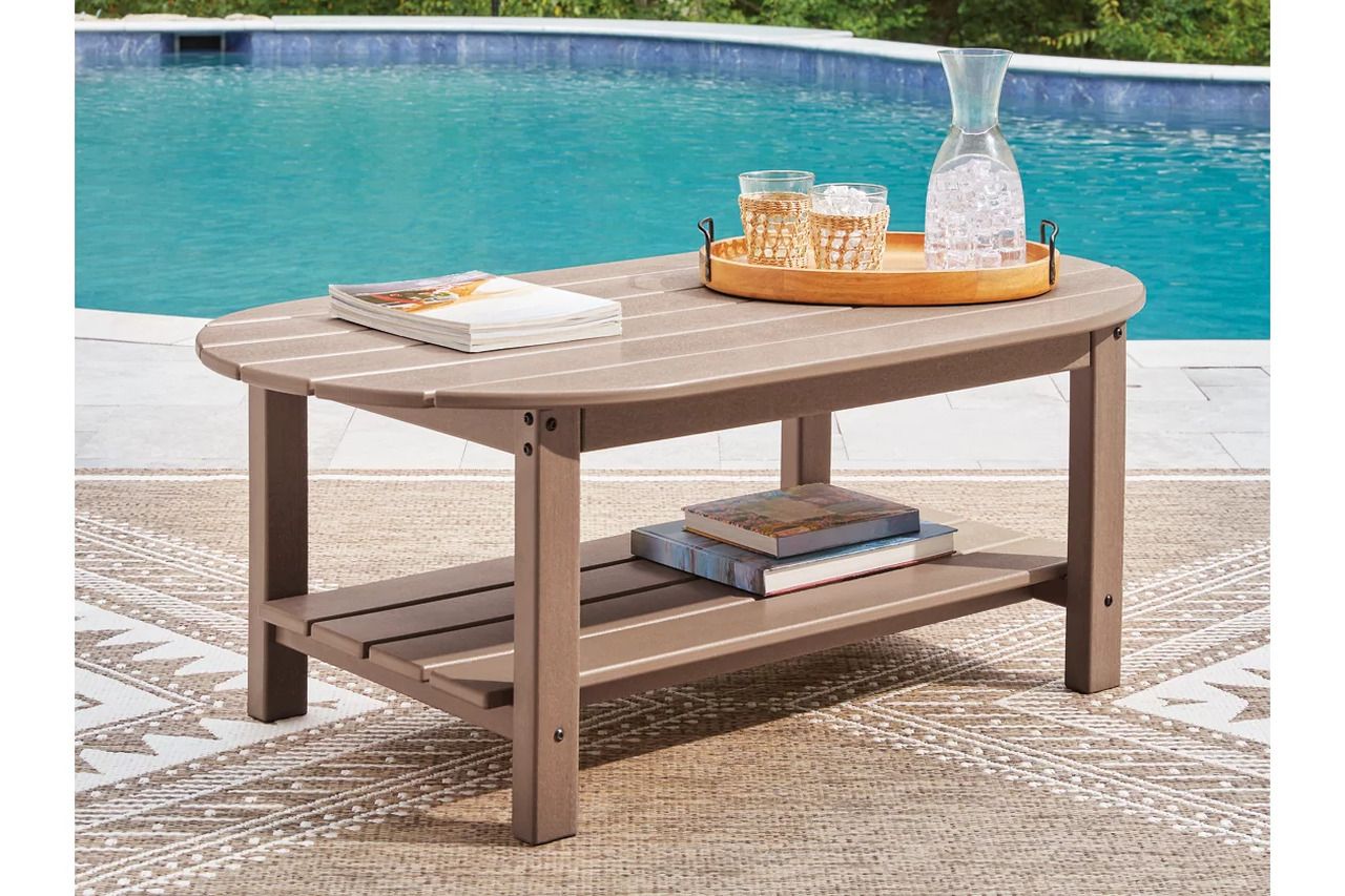 Cliffs Beach Outdoor Coffee Table In Driftwood P422700