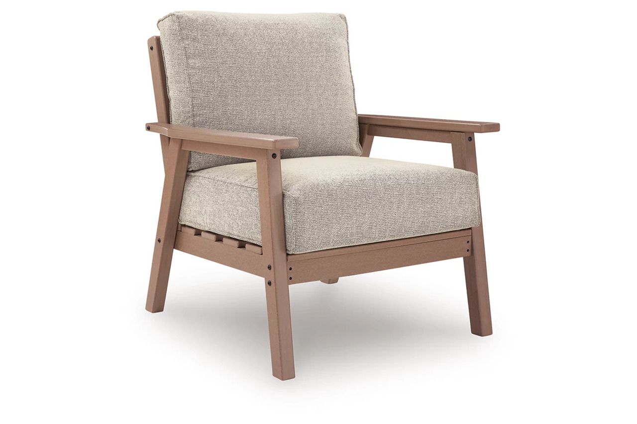 Cliffs Beach Outdoor Lounge Chair with Cushion Set of 2 In Driftwood P422820