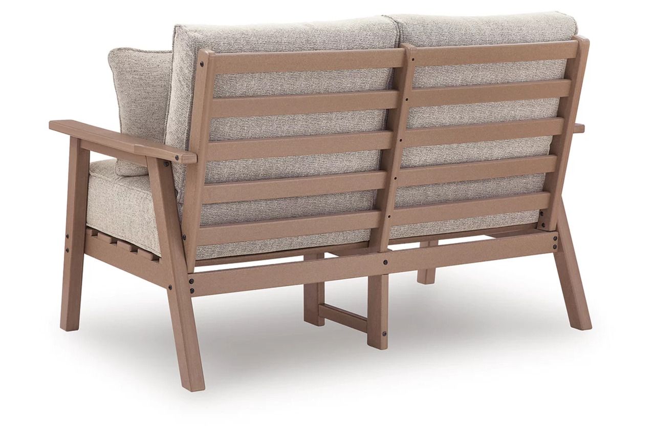 Cliffs Beach Outdoor Loveseat with Cushion In Driftwood P422835