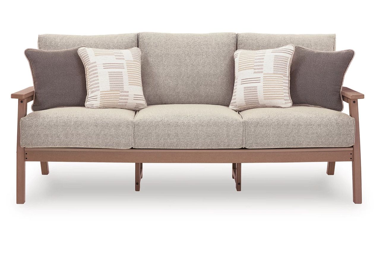 Cliffs Beach Outdoor Sofa with Cushion In Driftwood P422838