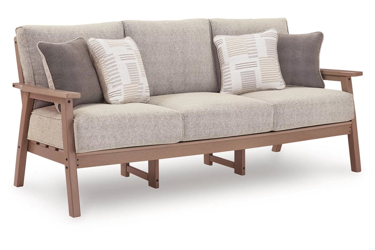 Cliffs Beach Outdoor Sofa with Cushion In Driftwood P422838