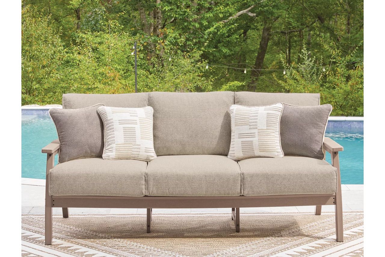 Cliffs Beach Outdoor Sofa with Cushion In Driftwood P422838