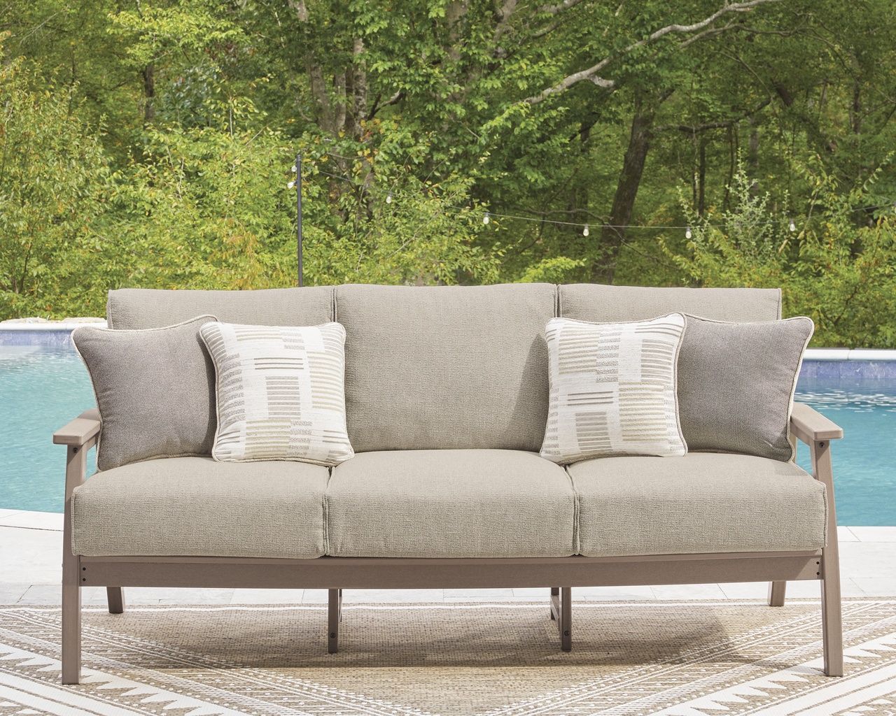 Cliffs Beach Outdoor Sofa with Cushion In Driftwood P422838