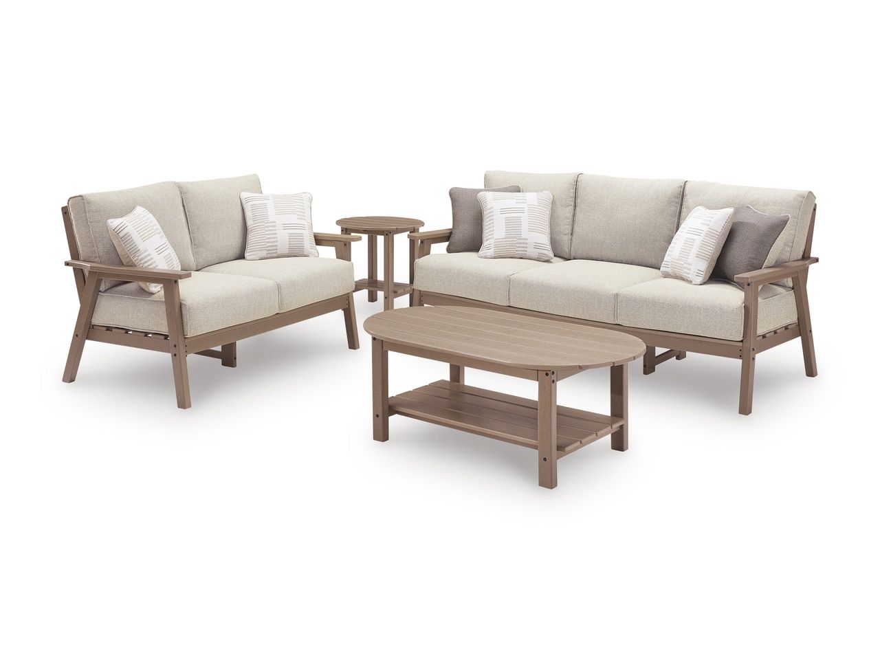 Cliffs Beach Outdoor Sofa with Cushion In Driftwood P422838