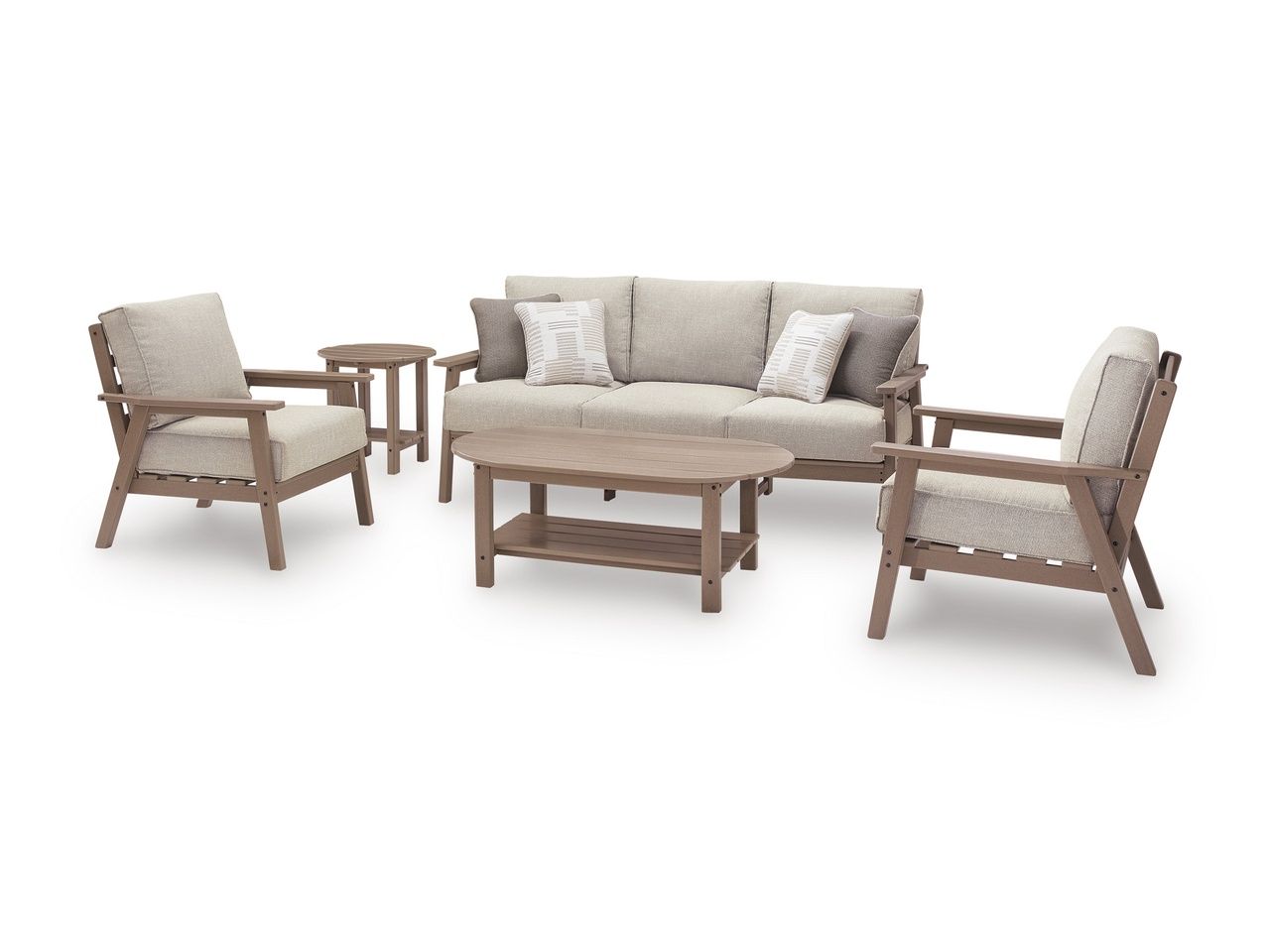 Cliffs Beach Outdoor Sofa with Cushion In Driftwood P422838