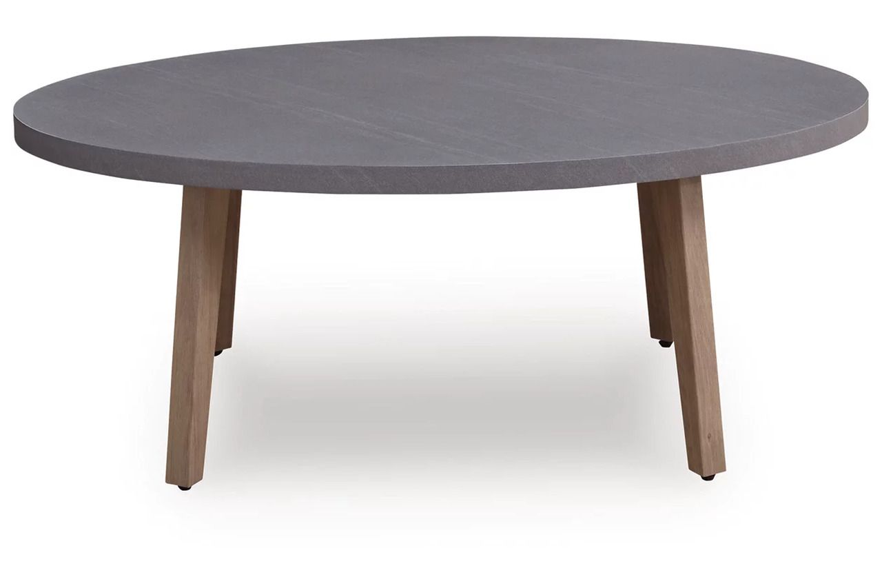 Francis Beach Outdoor Coffee Table In Natural and Gray P428701
