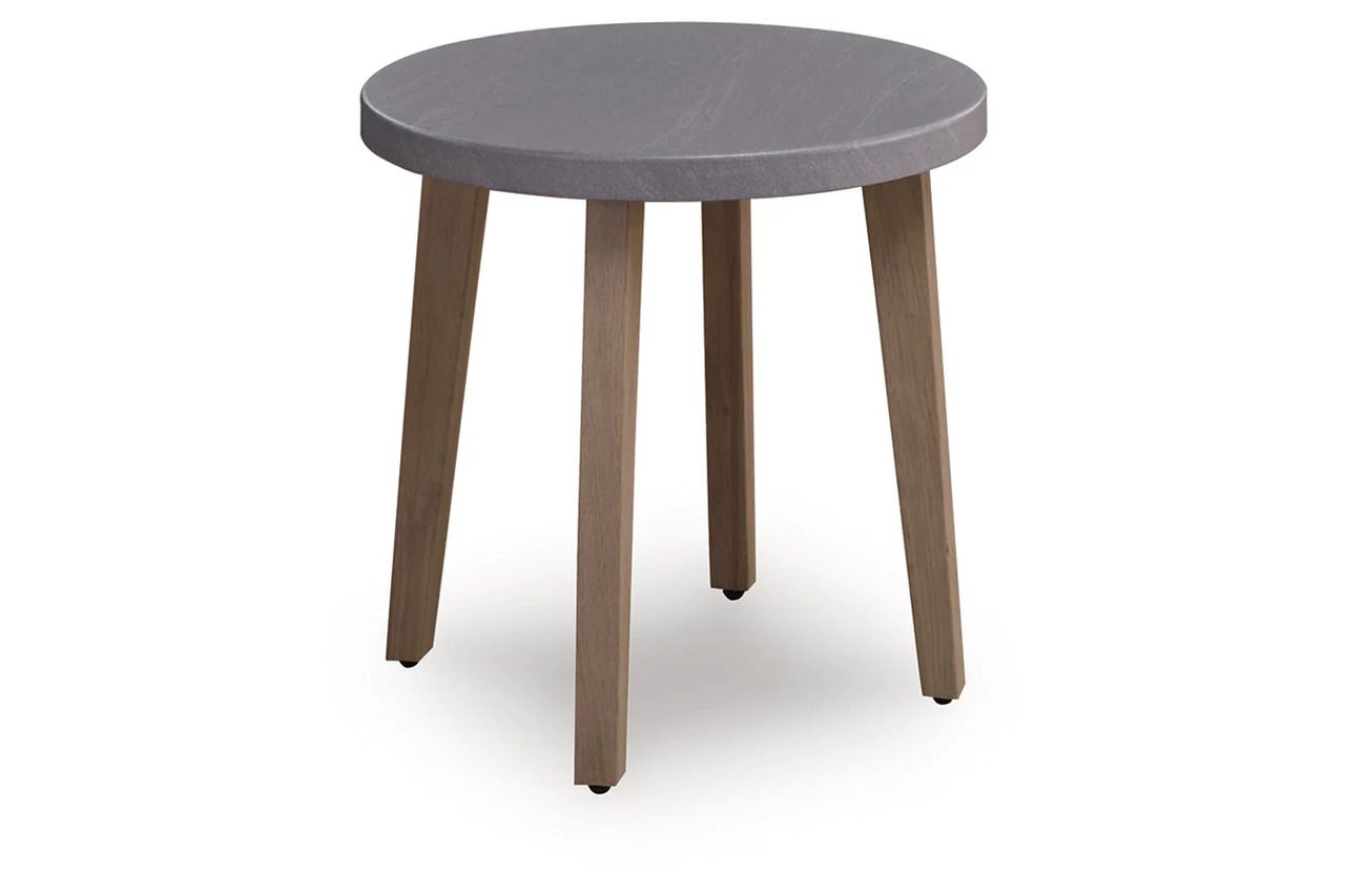 Francis Beach Outdoor End Table In Natural and Gray P428706