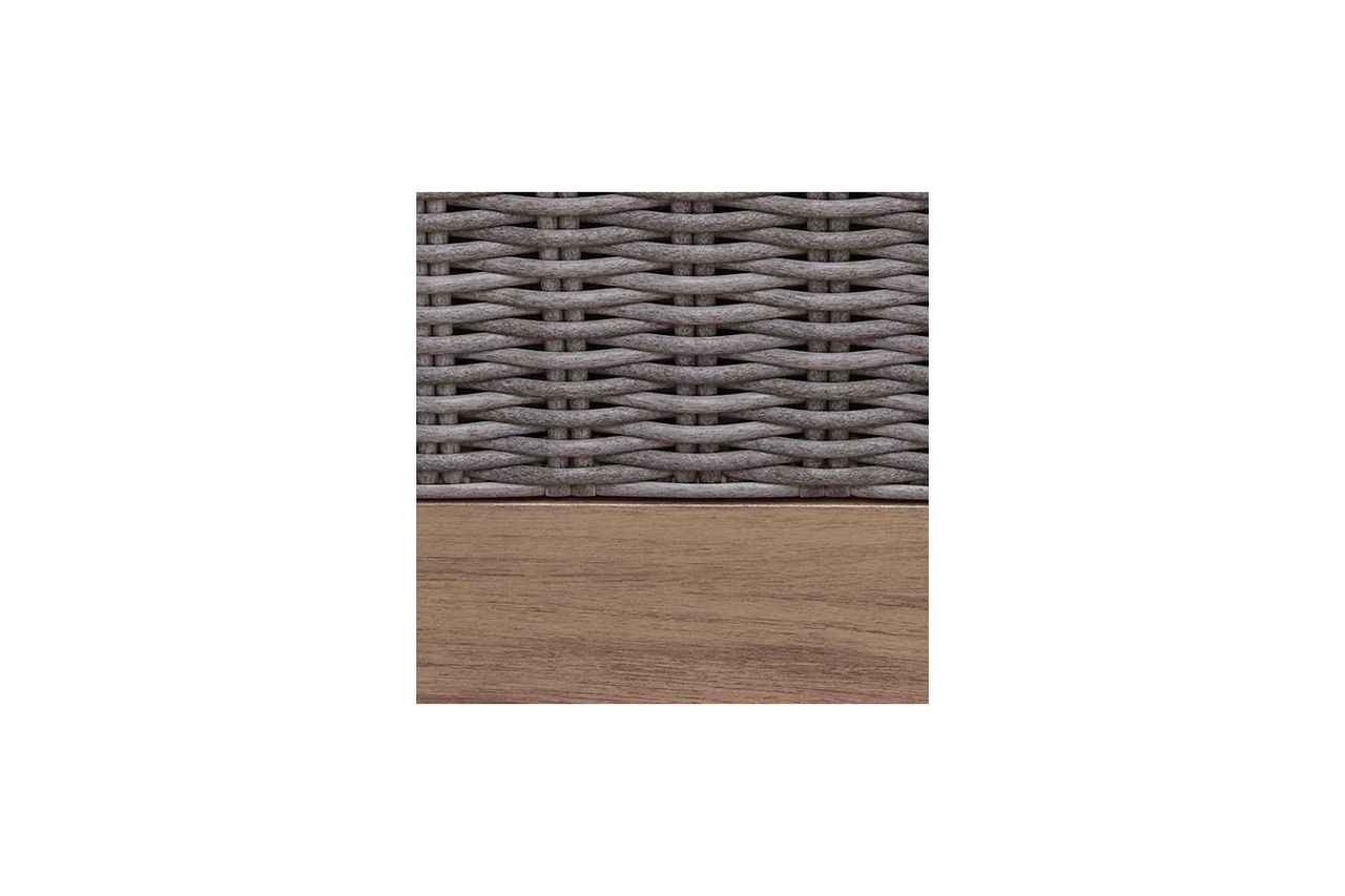 Francis Beach Outdoor Sofa with Cushion In Natural and Gray P428838