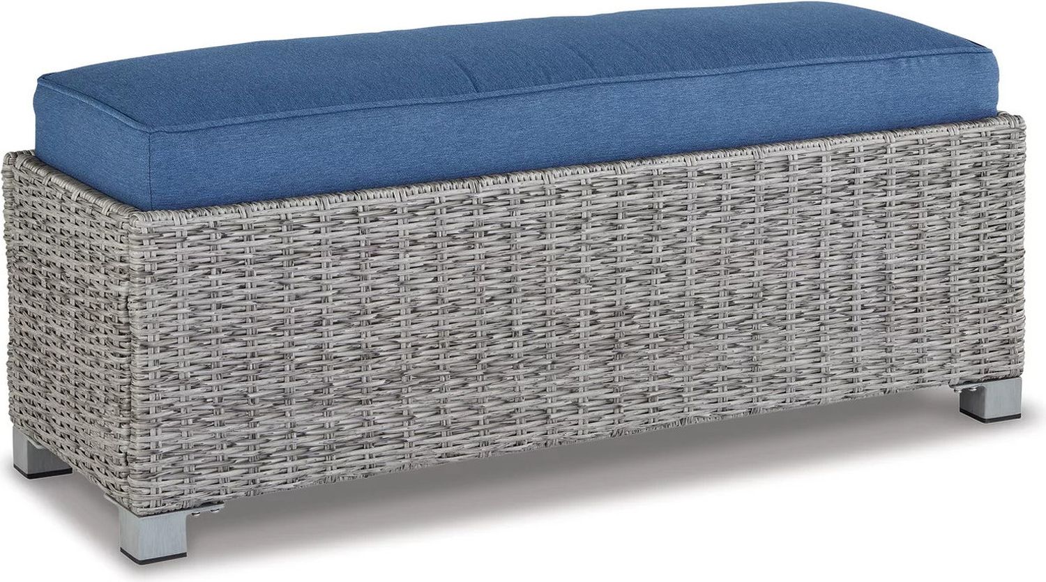 Naples Beach Light Gray Bench With Cushion P439600