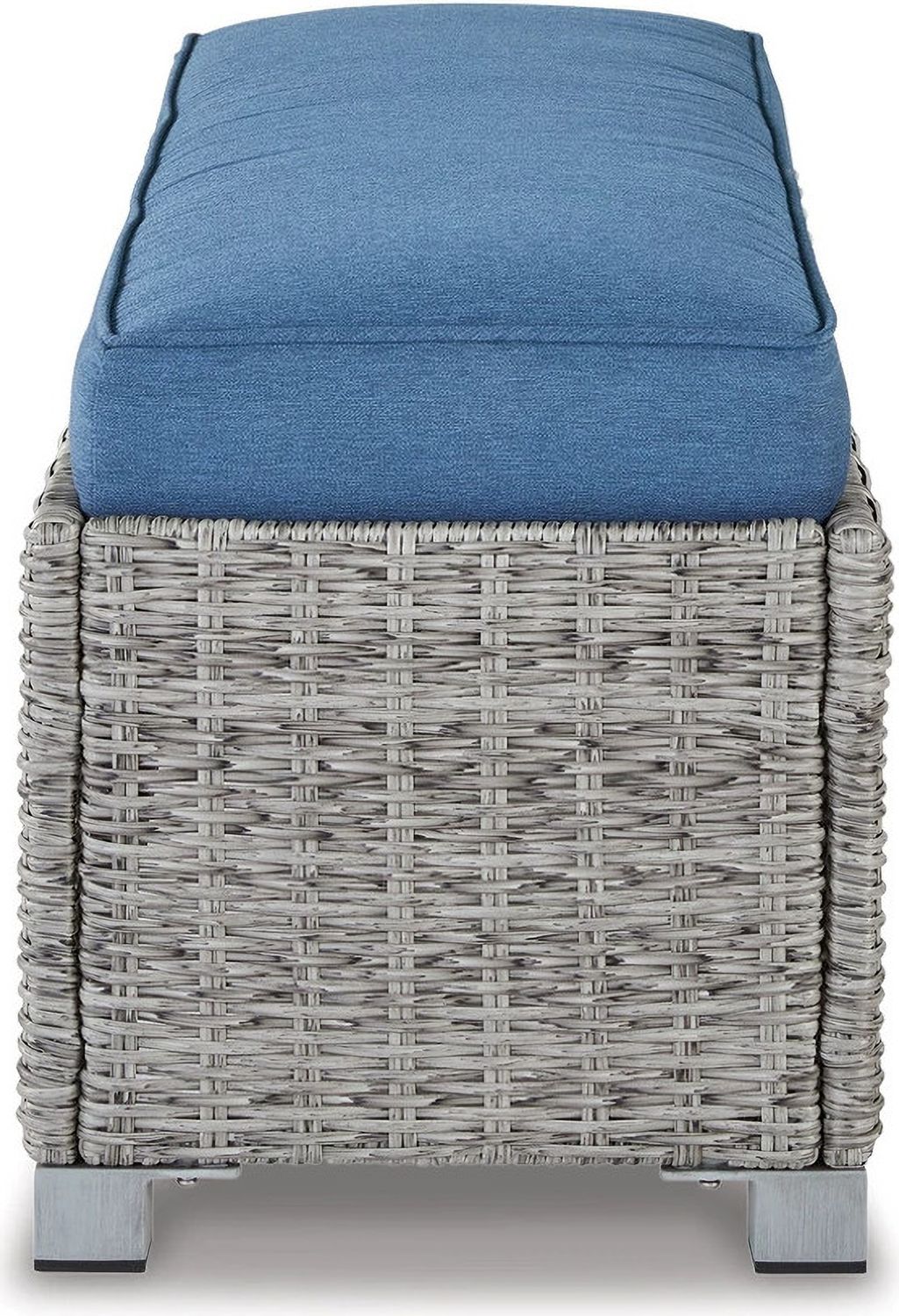 Naples Beach Light Gray Bench With Cushion P439600