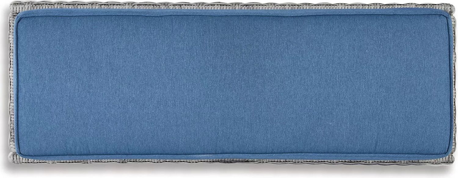Naples Beach Light Gray Bench With Cushion P439600