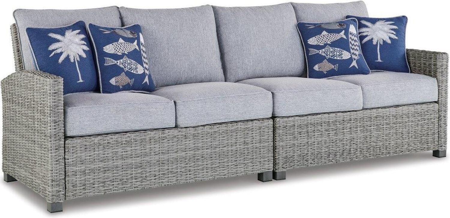 Naples Beach Light Gray Raf And Laf Loveseat With Cushion Set Of 2 P439854