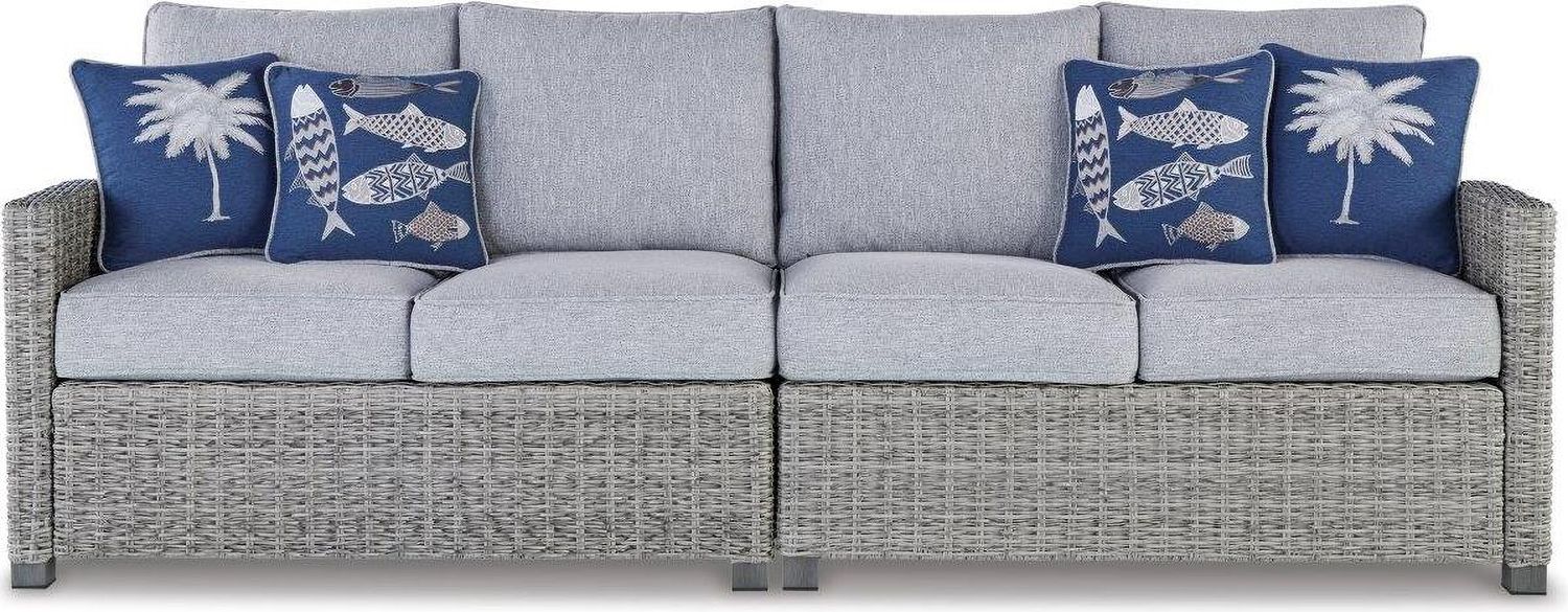 Naples Beach Light Gray Raf And Laf Loveseat With Cushion Set Of 2 P439854