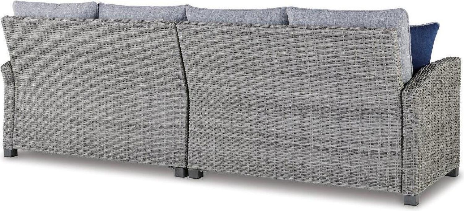 Naples Beach Light Gray Raf And Laf Loveseat With Cushion Set Of 2 P439854
