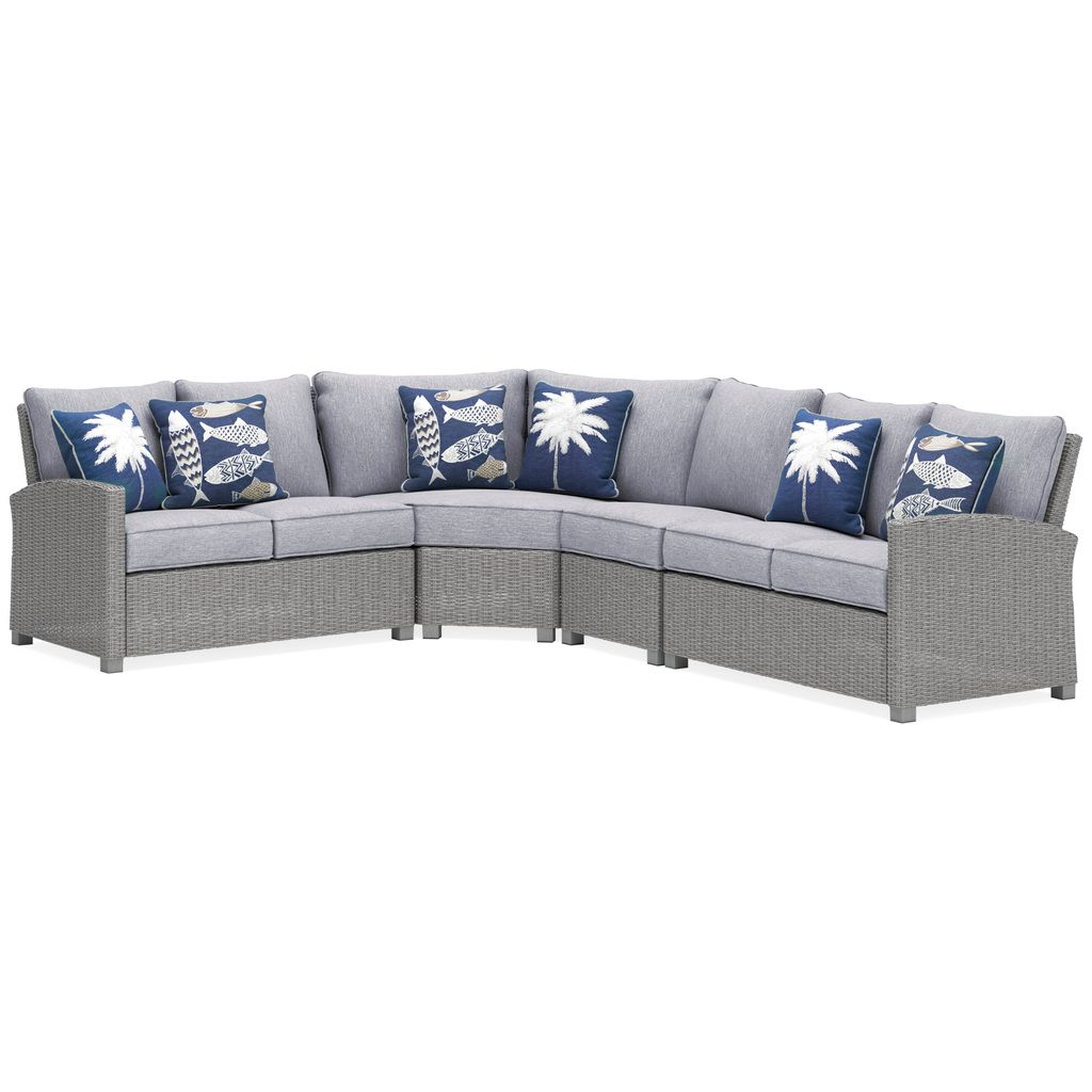 Naples Beach Light Gray Raf And Laf Loveseat With Cushion Set Of 2 P439854