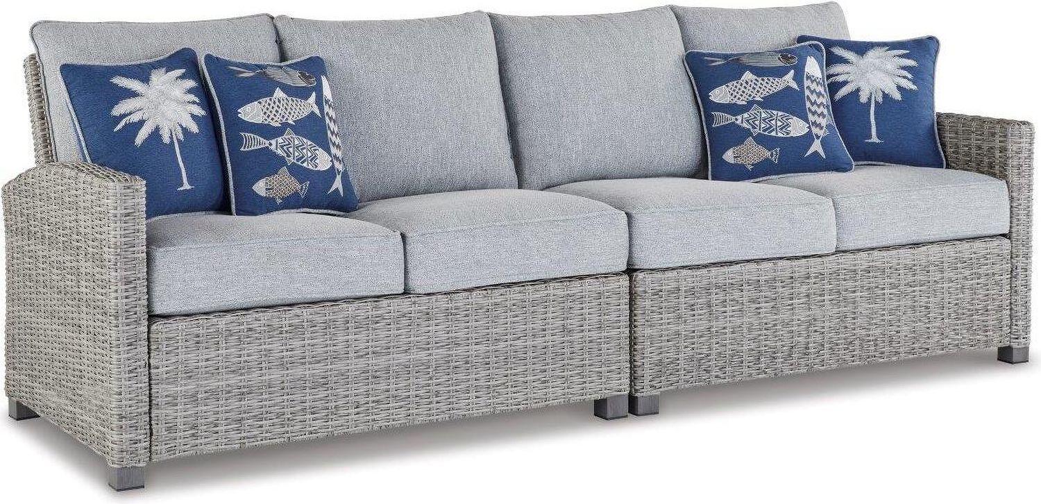 Naples Beach Light Grey And Beige Outdoor Sectional P439P1