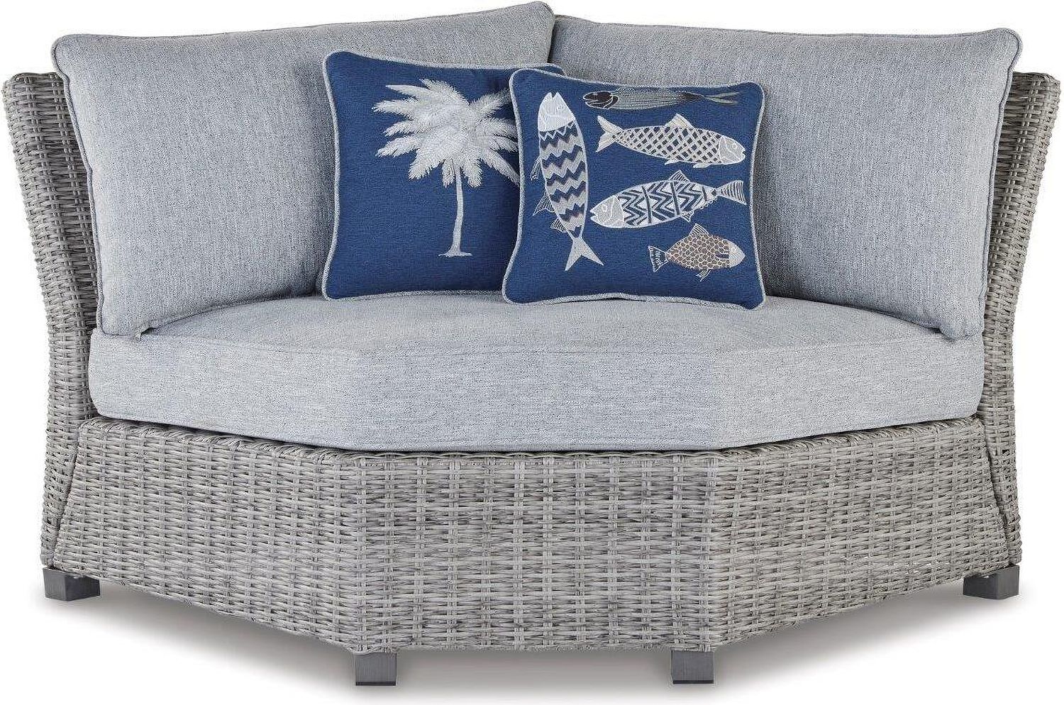 Naples Beach Light Grey And Beige Outdoor Sectional P439P1